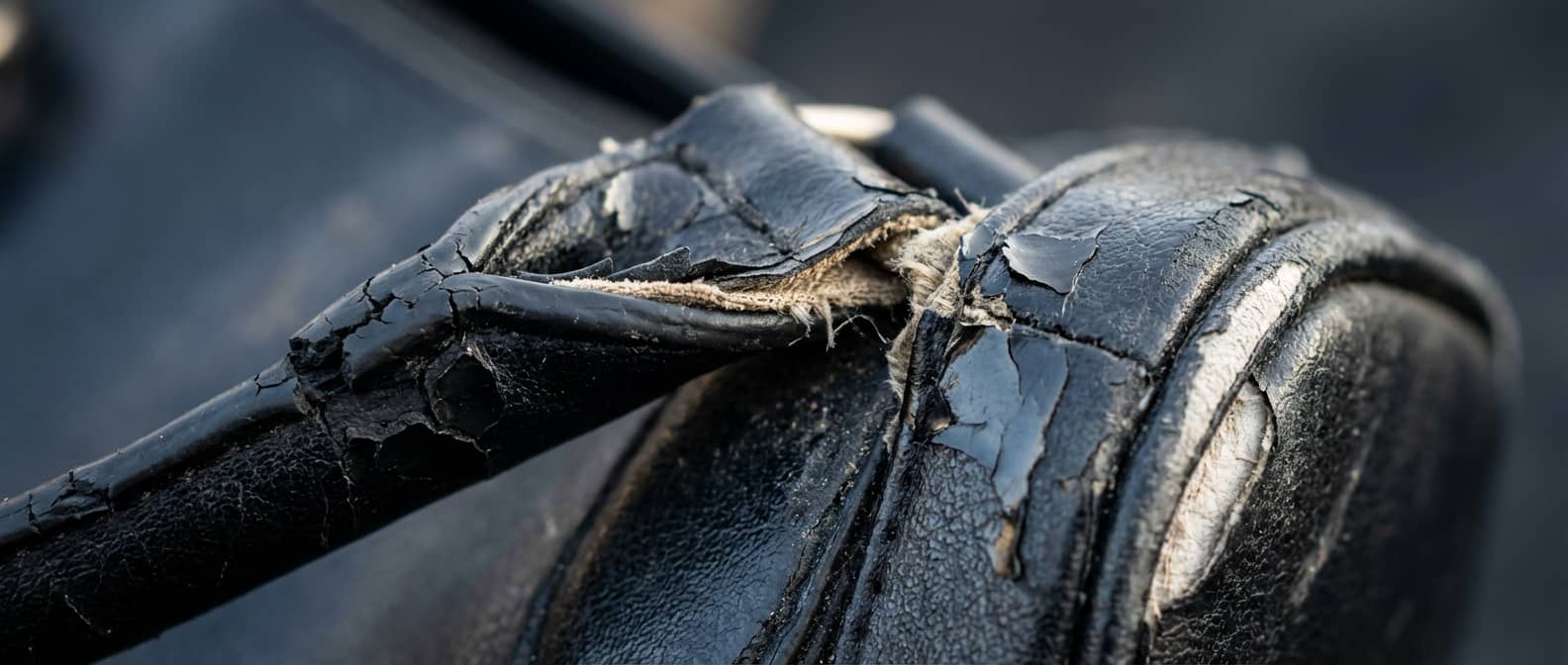 Detail kvalitní černé kabelky v rozkvetlé zahradě - udržitelná móda